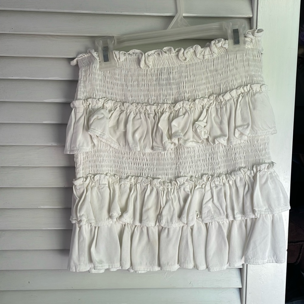 Princess Polly ruched ruffle mini skirt